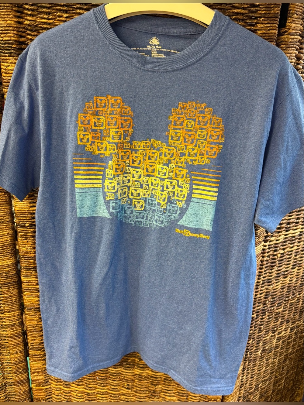 Disney World - Blue Graphic Mickey Tee, Size: Medium